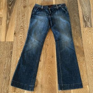 BLUE CULT Women 29 trouser jeans. Wide leg/flare style.